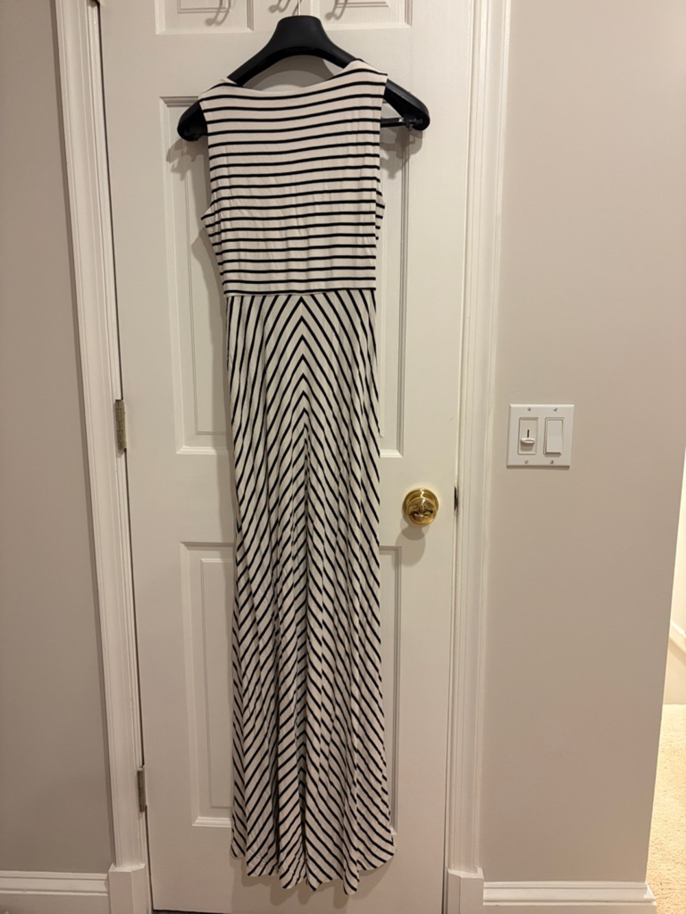A Pea in the Pod Black & White Striped Maxi Dress - Picture 4 of 5